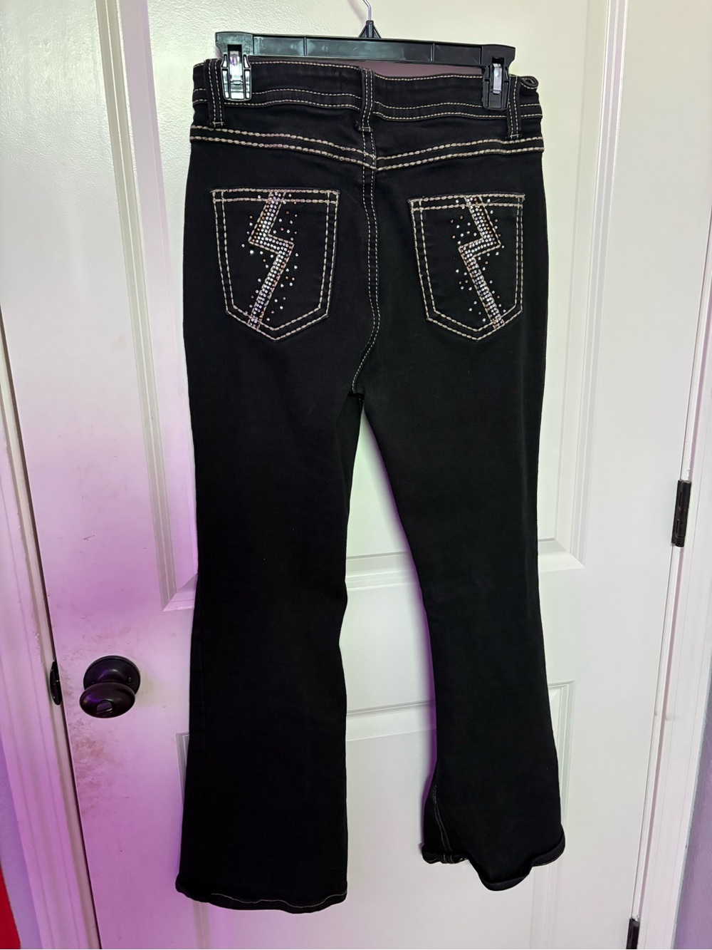 Women's Bootcut Jeans black with Contrast Stitching - Picture 2 of 6